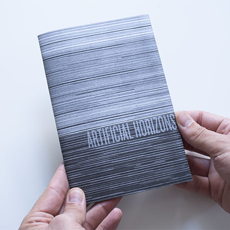 Artificial Horizon, a risograph printed zine from 2023, comprising frame grabs from a feedback loop based video synthesis process